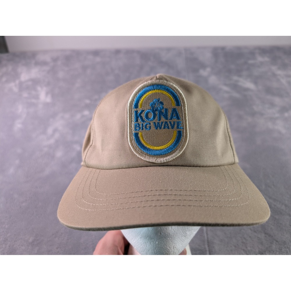 Kona Big Wave Brewing Hat Tan Yupoong The Classics Snapback Mens Baseball Cap